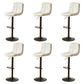 Style moderne tabouret de bar rembourré à réglage rotatif avec des jambes en métal