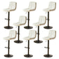 Style moderne tabouret de bar rembourré à réglage rotatif avec des jambes en métal