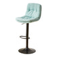 Style moderne tabouret de bar rembourré à réglage rotatif avec des jambes en métal