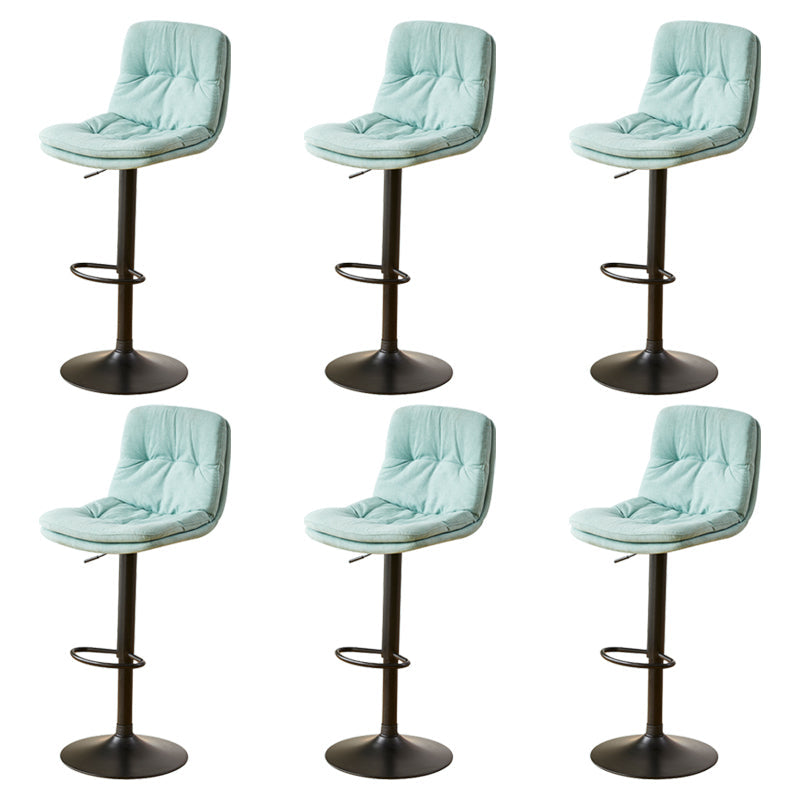 Style moderne tabouret de bar rembourré à réglage rotatif avec des jambes en métal