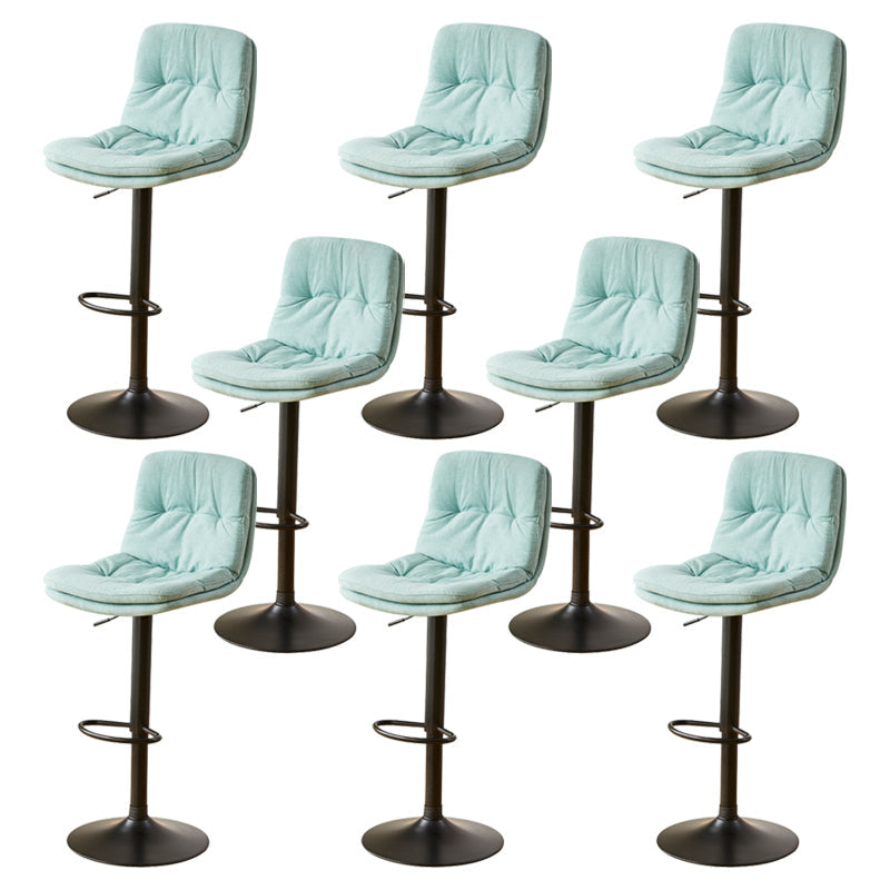 Style moderne tabouret de bar rembourré à réglage rotatif avec des jambes en métal