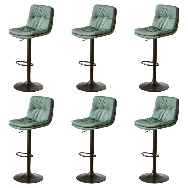 Style moderne tabouret de bar rembourré à réglage rotatif avec des jambes en métal