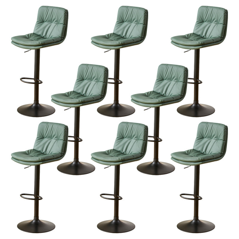 Style moderne tabouret de bar rembourré à réglage rotatif avec des jambes en métal