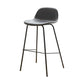 Modern Style Low Back Faux Leather Bar Stool with Metal Legs