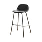 Modern Style Low Back Faux Leather Bar Stool with Metal Legs