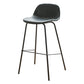 Modern Style Low Back Faux Leather Bar Stool with Metal Legs