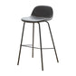 Modern Style Low Back Faux Leather Bar Stool with Metal Legs