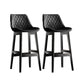 Contemporary Solid Wood Legs Faux Leather Indoor Bar Stools with Footrest Black Black 2 Piece Set Clearhalo 'Bar Furniture' 'Bar Stools' 'bar_stools' 'furn' 'furn_bar_stools' 'Furniture' 'Kitchen & Dining Furniture' 7748271