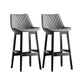 Contemporary Solid Wood Legs Faux Leather Indoor Bar Stools with Footrest Black Gray 2 Piece Set Clearhalo 'Bar Furniture' 'Bar Stools' 'bar_stools' 'furn' 'furn_bar_stools' 'Furniture' 'Kitchen & Dining Furniture' 7748281
