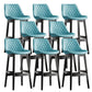 Contemporary Solid Wood Legs Faux Leather Indoor Bar Stools with Footrest Black Blue 8 Piece Set Clearhalo 'Bar Furniture' 'Bar Stools' 'bar_stools' 'furn' 'furn_bar_stools' 'Furniture' 'Kitchen & Dining Furniture' 7748302