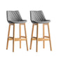 Contemporary Solid Wood Legs Faux Leather Indoor Bar Stools with Footrest Natural Gray 2 Piece Set Clearhalo 'Bar Furniture' 'Bar Stools' 'bar_stools' 'furn' 'furn_bar_stools' 'Furniture' 'Kitchen & Dining Furniture' 7748314
