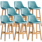 Contemporary Solid Wood Legs Faux Leather Indoor Bar Stools with Footrest Natural Blue 8 Piece Set Clearhalo 'Bar Furniture' 'Bar Stools' 'bar_stools' 'furn' 'furn_bar_stools' 'Furniture' 'Kitchen & Dining Furniture' 7748337