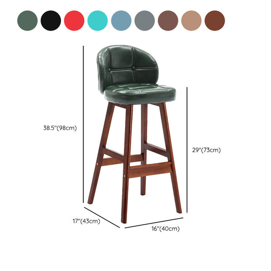 Sgabelli da bar per interni in legno lombare contemporaneo con cuscino