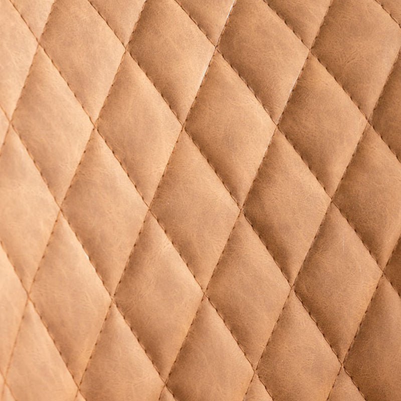 Lo sgabello di schienale in stile moderno con base in legno e cuscino in pelle