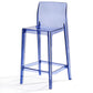 Contemporary Acrylic Low Back Armless Bar Stool with Footrest Blue 1 Piece Counter Stool(26"H) Clearhalo 'Bar Furniture' 'Bar Stools' 'bar_stools' 'furn' 'furn_bar_stools' 'Furniture' 'Kitchen & Dining Furniture' 7748613