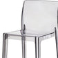 Contemporary Acrylic Low Back Armless Bar Stool with Footrest Clearhalo 'Bar Furniture' 'Bar Stools' 'bar_stools' 'furn' 'furn_bar_stools' 'Furniture' 'Kitchen & Dining Furniture' 7748624