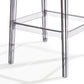 Contemporary Acrylic Low Back Armless Bar Stool with Footrest Clearhalo 'Bar Furniture' 'Bar Stools' 'bar_stools' 'furn' 'furn_bar_stools' 'Furniture' 'Kitchen & Dining Furniture' 7748626