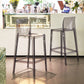 Contemporary Acrylic Low Back Armless Bar Stool with Footrest Clearhalo 'Bar Furniture' 'Bar Stools' 'bar_stools' 'furn' 'furn_bar_stools' 'Furniture' 'Kitchen & Dining Furniture' 7748631