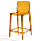 Contemporary Acrylic Low Back Armless Bar Stool with Footrest Tan 1 Piece Counter Stool(26"H) Clearhalo 'Bar Furniture' 'Bar Stools' 'bar_stools' 'furn' 'furn_bar_stools' 'Furniture' 'Kitchen & Dining Furniture' 7748642
