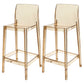Contemporary Acrylic Low Back Armless Bar Stool with Footrest Amber 2 Piece Set Bar Stool(30"H) Clearhalo 'Bar Furniture' 'Bar Stools' 'bar_stools' 'furn' 'furn_bar_stools' 'Furniture' 'Kitchen & Dining Furniture' 7748658