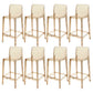 Contemporary Acrylic Low Back Armless Bar Stool with Footrest Amber 8 Piece Set Bar Stool(30"H) Clearhalo 'Bar Furniture' 'Bar Stools' 'bar_stools' 'furn' 'furn_bar_stools' 'Furniture' 'Kitchen & Dining Furniture' 7748661