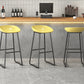 Contemporary Plastic Backrest Counter High Stool with Black Metal Base Clearhalo 'Bar Furniture' 'Bar Stools' 'bar_stools' 'furn' 'furn_bar_stools' 'Furniture' 'Kitchen & Dining Furniture' 7748720