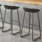 Contemporary Plastic Backrest Counter High Stool with Black Metal Base Clearhalo 'Bar Furniture' 'Bar Stools' 'bar_stools' 'furn' 'furn_bar_stools' 'Furniture' 'Kitchen & Dining Furniture' 7748726