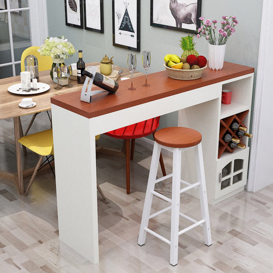 Eigentijdse dubbele voetstuk rechthoekige staaftafel voor keuken eetkamer