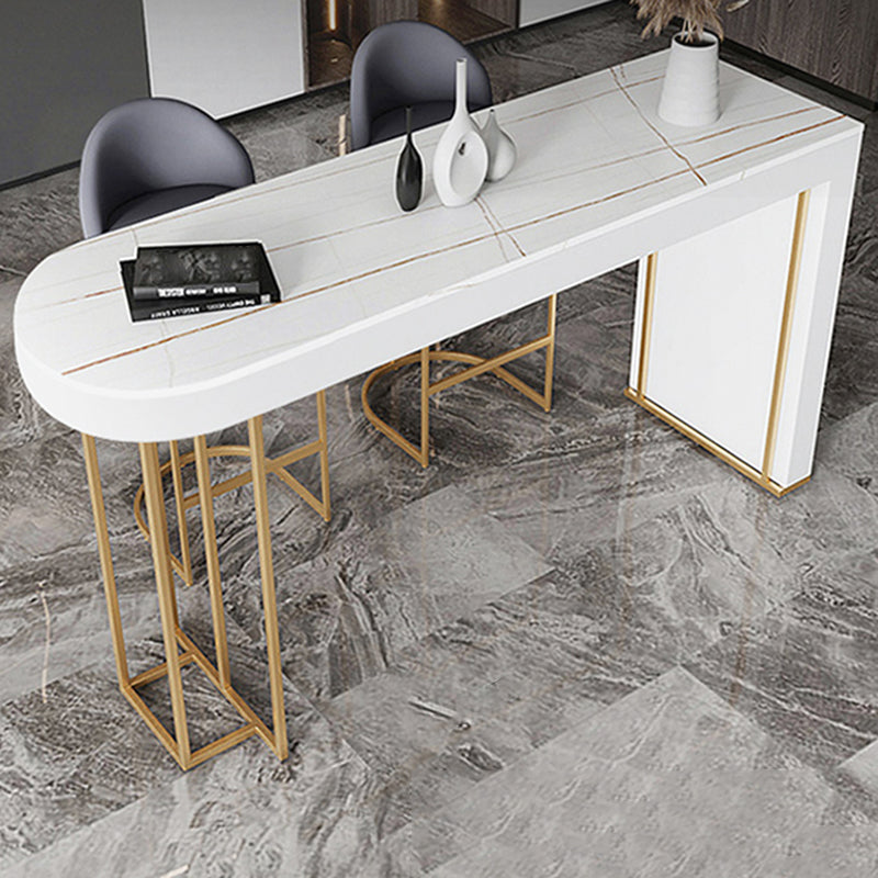 Contemporary Sintered Stone Dining Bar Table for Kitchen Dining Room Clearhalo 'Bar Furniture' 'Bar Tables' 'bar_tables' 'furn' 'furn_bar_tables' 'Furniture' 'Kitchen & Dining Furniture' 7749097