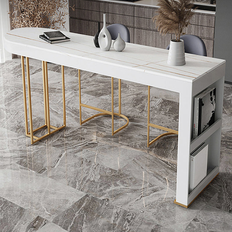 Contemporary Sintered Stone Dining Bar Table for Kitchen Dining Room Clearhalo 'Bar Furniture' 'Bar Tables' 'bar_tables' 'furn' 'furn_bar_tables' 'Furniture' 'Kitchen & Dining Furniture' 7749099