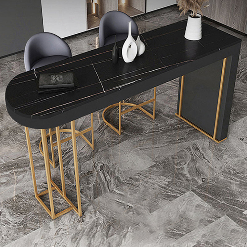 Contemporary Sintered Stone Dining Bar Table for Kitchen Dining Room Clearhalo 'Bar Furniture' 'Bar Tables' 'bar_tables' 'furn' 'furn_bar_tables' 'Furniture' 'Kitchen & Dining Furniture' 7749100