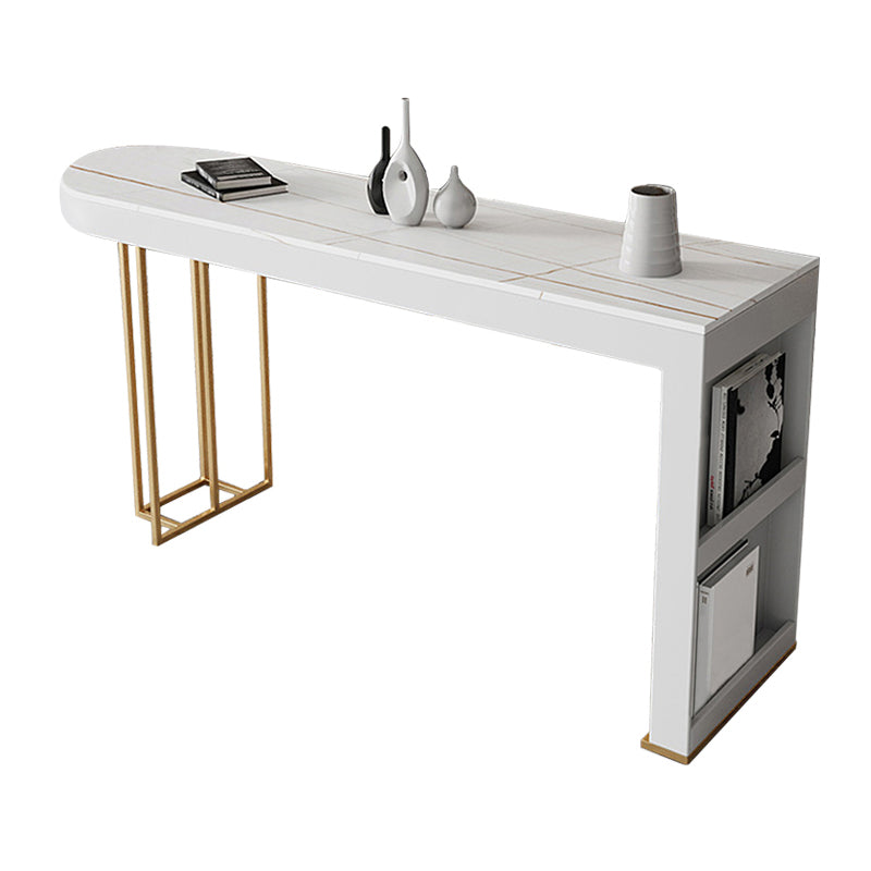Contemporary Sintered Stone Dining Bar Table for Kitchen Dining Room White Without Chairs Clearhalo 'Bar Furniture' 'Bar Tables' 'bar_tables' 'furn' 'furn_bar_tables' 'Furniture' 'Kitchen & Dining Furniture' 7749102