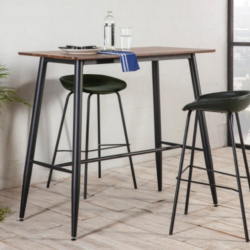 Indoor Modern Rectangle Trestle Bar Dining Table with Metal Legs Clearhalo 'Bar Furniture' 'Bar Tables' 'bar_tables' 'furn' 'furn_bar_tables' 'Furniture' 'Kitchen & Dining Furniture' 7749109