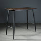 Indoor Modern Rectangle Trestle Bar Dining Table with Metal Legs Brown-Black Without Chairs Clearhalo 'Bar Furniture' 'Bar Tables' 'bar_tables' 'furn' 'furn_bar_tables' 'Furniture' 'Kitchen & Dining Furniture' 7749115