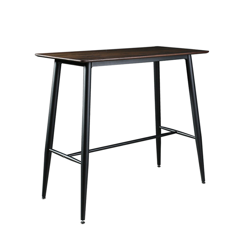 Indoor Modern Rectangle Trestle Bar Dining Table with Metal Legs Clearhalo 'Bar Furniture' 'Bar Tables' 'bar_tables' 'furn' 'furn_bar_tables' 'Furniture' 'Kitchen & Dining Furniture' 7749118