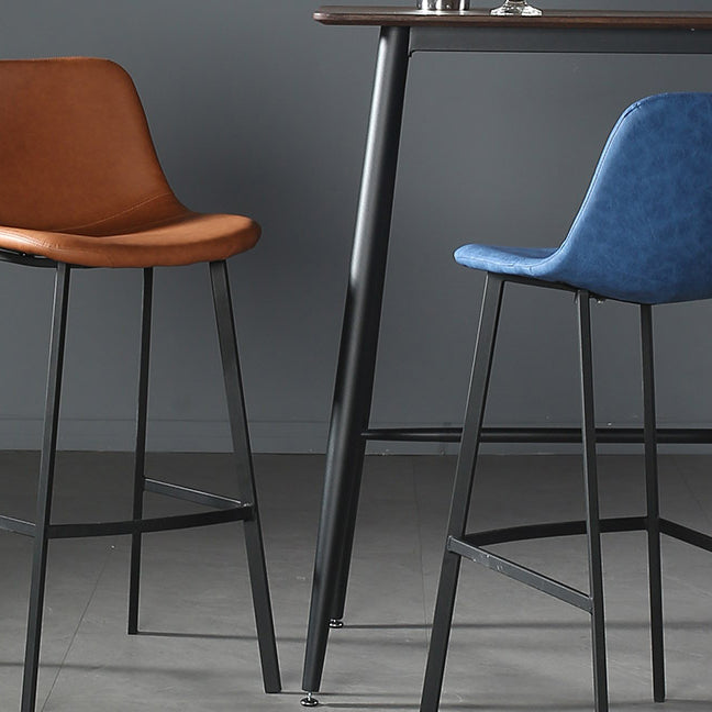 Indoor Modern Rectangle Trestle Bar Dining Table with Metal Legs Clearhalo 'Bar Furniture' 'Bar Tables' 'bar_tables' 'furn' 'furn_bar_tables' 'Furniture' 'Kitchen & Dining Furniture' 7749122