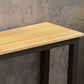 Indoor Modern Rectangle Trestle Bar Dining Table in Metal and Wood Clearhalo 'Bar Furniture' 'Bar Tables' 'bar_tables' 'furn' 'furn_bar_tables' 'Furniture' 'Kitchen & Dining Furniture' 7749132