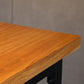 Mesa de bar con caballete rectangular para interiores industriales en metal y madera