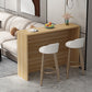 Modern Living Room Rectangle Wooden Top Pedestal Bar Dining Table Clearhalo 'Bar Furniture' 'Bar Tables' 'bar_tables' 'furn' 'furn_bar_tables' 'Furniture' 'Kitchen & Dining Furniture' 7749187