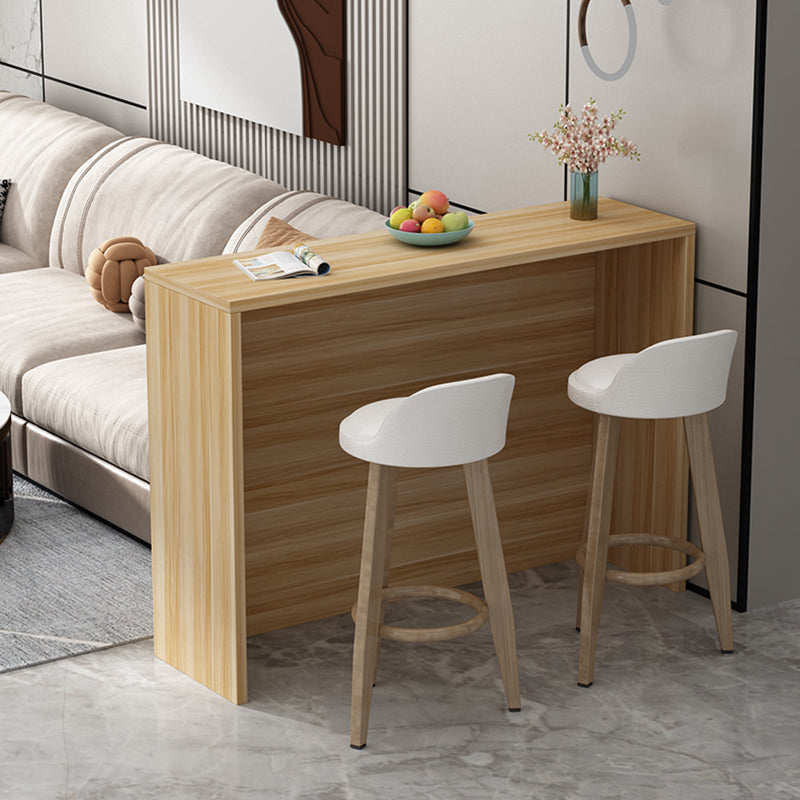 Modern Living Room Rectangle Wooden Top Pedestal Bar Dining Table Clearhalo 'Bar Furniture' 'Bar Tables' 'bar_tables' 'furn' 'furn_bar_tables' 'Furniture' 'Kitchen & Dining Furniture' 7749187