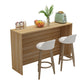 Modern Living Room Rectangle Wooden Top Pedestal Bar Dining Table Clearhalo 'Bar Furniture' 'Bar Tables' 'bar_tables' 'furn' 'furn_bar_tables' 'Furniture' 'Kitchen & Dining Furniture' 7749188
