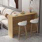Modern Living Room Rectangle Wooden Top Pedestal Bar Dining Table Clearhalo 'Bar Furniture' 'Bar Tables' 'bar_tables' 'furn' 'furn_bar_tables' 'Furniture' 'Kitchen & Dining Furniture' 7749191