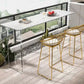 Modern White Stone Top Bistro Table with Acrylic Base for Small Places Clearhalo 'Bar Furniture' 'Bar Tables' 'bar_tables' 'furn' 'furn_bar_tables' 'Furniture' 'Kitchen & Dining Furniture' 7749199