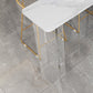 Modern White Stone Top Bistro Table with Acrylic Base for Small Places Clearhalo 'Bar Furniture' 'Bar Tables' 'bar_tables' 'furn' 'furn_bar_tables' 'Furniture' 'Kitchen & Dining Furniture' 7749203