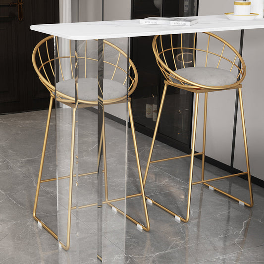 Modern White Stone Top Bistro Table with Acrylic Base for Small Places Clearhalo 'Bar Furniture' 'Bar Tables' 'bar_tables' 'furn' 'furn_bar_tables' 'Furniture' 'Kitchen & Dining Furniture' 7749205