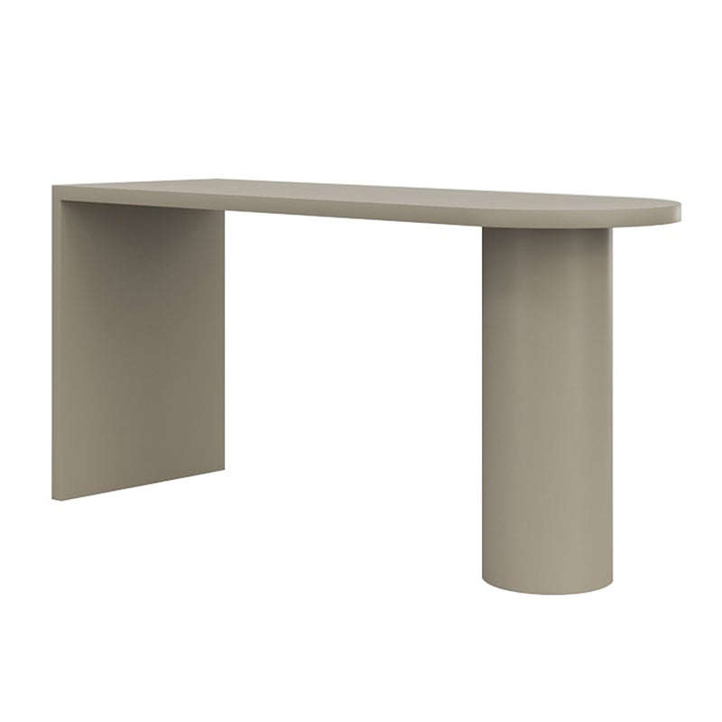Indoor Contemporary Solid Wood Double pedestal Bar Dining Table Khaki Without Chairs Clearhalo 'Bar Furniture' 'Bar Tables' 'bar_tables' 'furn' 'furn_bar_tables' 'Furniture' 'Kitchen & Dining Furniture' 7749218