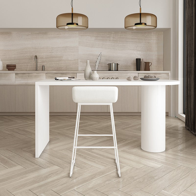 Indoor Contemporary Solid Wood Double pedestal Bar Dining Table Clearhalo 'Bar Furniture' 'Bar Tables' 'bar_tables' 'furn' 'furn_bar_tables' 'Furniture' 'Kitchen & Dining Furniture' 7749221
