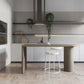 Indoor Contemporary Solid Wood Double pedestal Bar Dining Table Clearhalo 'Bar Furniture' 'Bar Tables' 'bar_tables' 'furn' 'furn_bar_tables' 'Furniture' 'Kitchen & Dining Furniture' 7749222