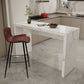 Contemporary Living Room Rectangle Double pedestal Bar Dining Table Clearhalo 'Bar Furniture' 'Bar Tables' 'bar_tables' 'furn' 'furn_bar_tables' 'Furniture' 'Kitchen & Dining Furniture' 7749253