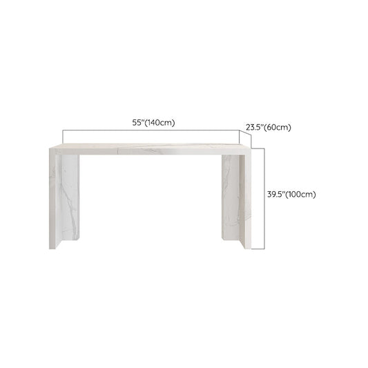 Eigentijdse woonkamer rechthoek dubbele voetstuk bar eettafel